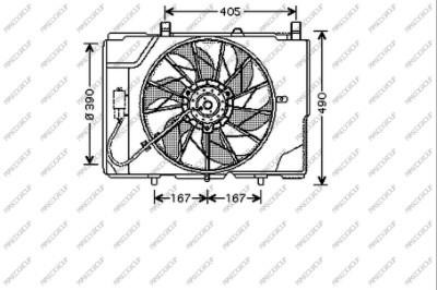 Prasco ME025F001 Hub, engine cooling fan wheel ME025F001