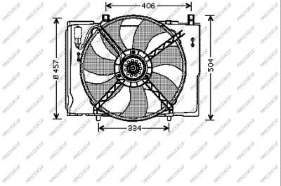 Prasco ME025F002 Hub, engine cooling fan wheel ME025F002