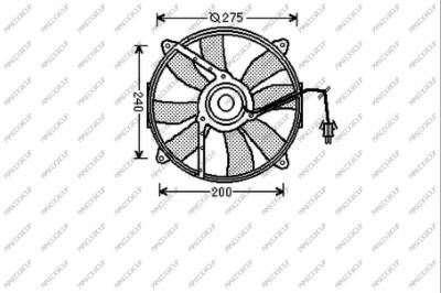 Prasco ME025F004 Hub, engine cooling fan wheel ME025F004