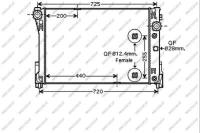 Prasco ME029R005 Radiator, engine cooling ME029R005