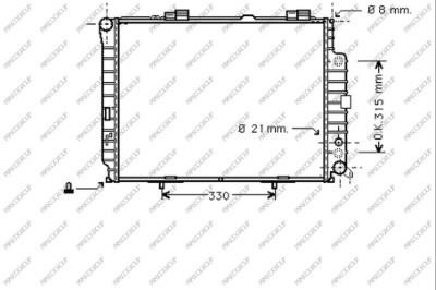 Prasco ME035R013 Radiator, engine cooling ME035R013