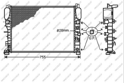 Prasco ME039R002 Radiator, engine cooling ME039R002