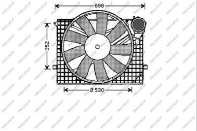 Prasco ME522F001 Hub, engine cooling fan wheel ME522F001