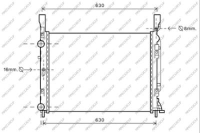 Prasco ME750R001 Radiator, engine cooling ME750R001