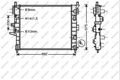 Prasco ME820R002 Radiator, engine cooling ME820R002