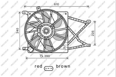 Prasco OP017F005 Hub, engine cooling fan wheel OP017F005