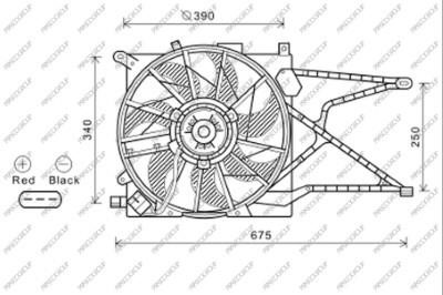 Prasco OP017F007 Hub, engine cooling fan wheel OP017F007