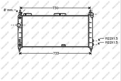 Prasco OP028R004 Radiator, engine cooling OP028R004