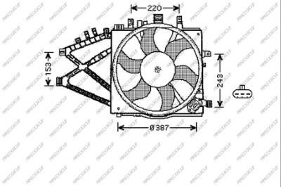 Prasco OP030F004 Hub, engine cooling fan wheel OP030F004