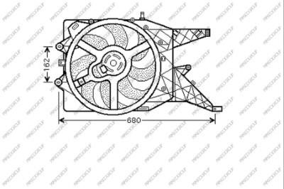 Prasco OP034F002 Hub, engine cooling fan wheel OP034F002