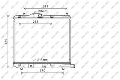 Prasco OP305R001 Radiator, engine cooling OP305R001