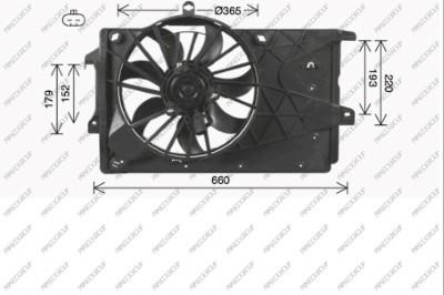 Prasco OP350F001 Hub, engine cooling fan wheel OP350F001