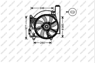 Prasco OP350F002 Hub, engine cooling fan wheel OP350F002