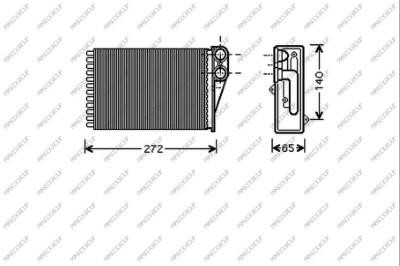 Prasco PG320H001 Heat exchanger, interior heating PG320H001