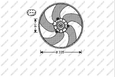 Prasco PG420F004 Hub, engine cooling fan wheel PG420F004