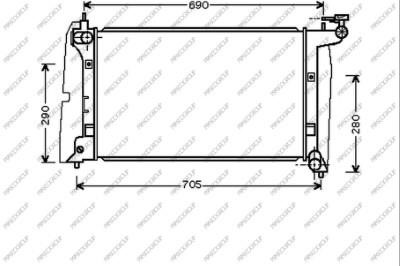 Prasco TY087R001 Radiator, engine cooling TY087R001