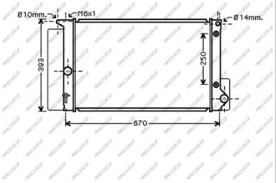 Prasco TY090R009 Radiator, engine cooling TY090R009