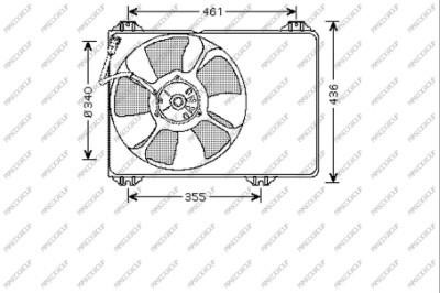Prasco SZ034F001 Hub, engine cooling fan wheel SZ034F001