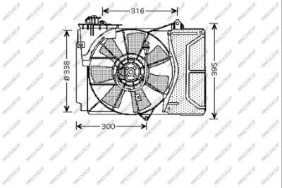 Prasco TY320F001 Hub, engine cooling fan wheel TY320F001