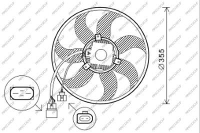 Prasco VG055F004 Hub, engine cooling fan wheel VG055F004