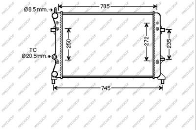 Prasco VG424R001 Radiator, engine cooling VG424R001