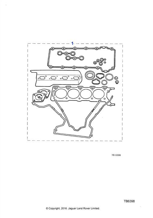 AJ87206 Jaguar Gasket