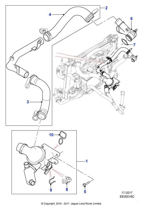 JDE40345 Jaguar Thermostat