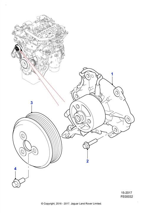 Jaguar JDE40573 Water pump JDE40573 JDE40573 Jaguar Water pump