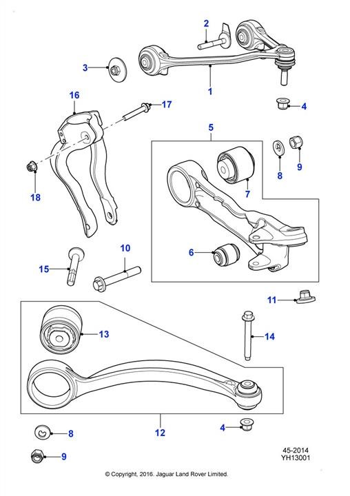 Jaguar C2D4723 Silent block C2D4723