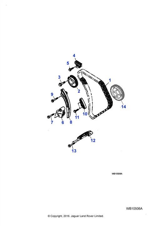 C2S44673 Jaguar Timing Chain Tensioner