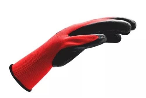 Wurth 0899408209 Protective knitted gloves, covered with latex Red Latex Grip, size 9 0899408209