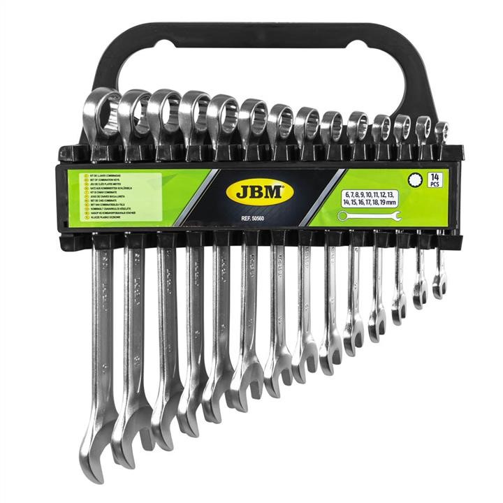 JBM 50560 Combination wrench set (14 pieces) (6/7/8/9/10/11/12/13/14/15/16/17/18/19mm) 50560