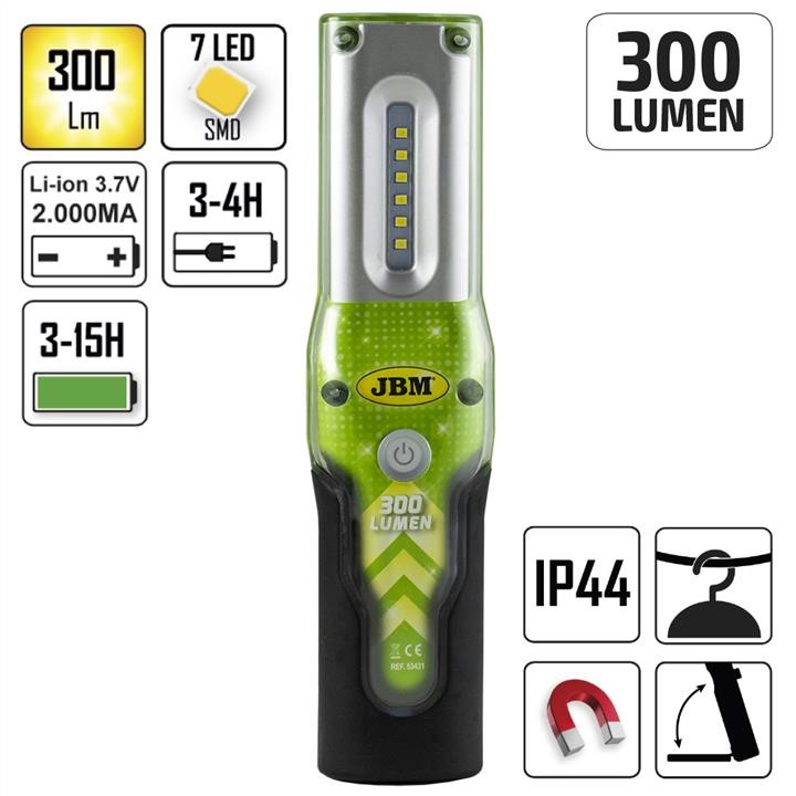 Flashlight inspection (7 LED 300Lm.) JBM 53431
