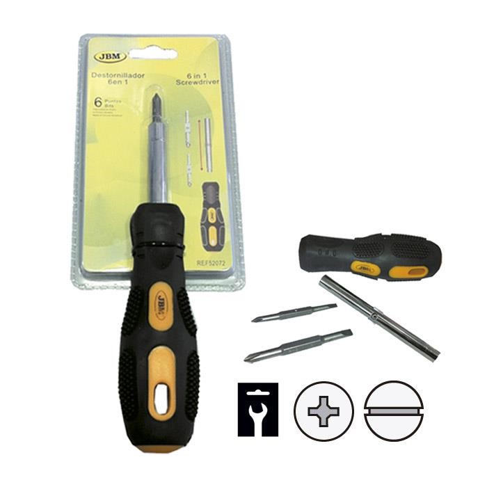 JBM 52072 Screwdriver with replaceable nozzles 52072