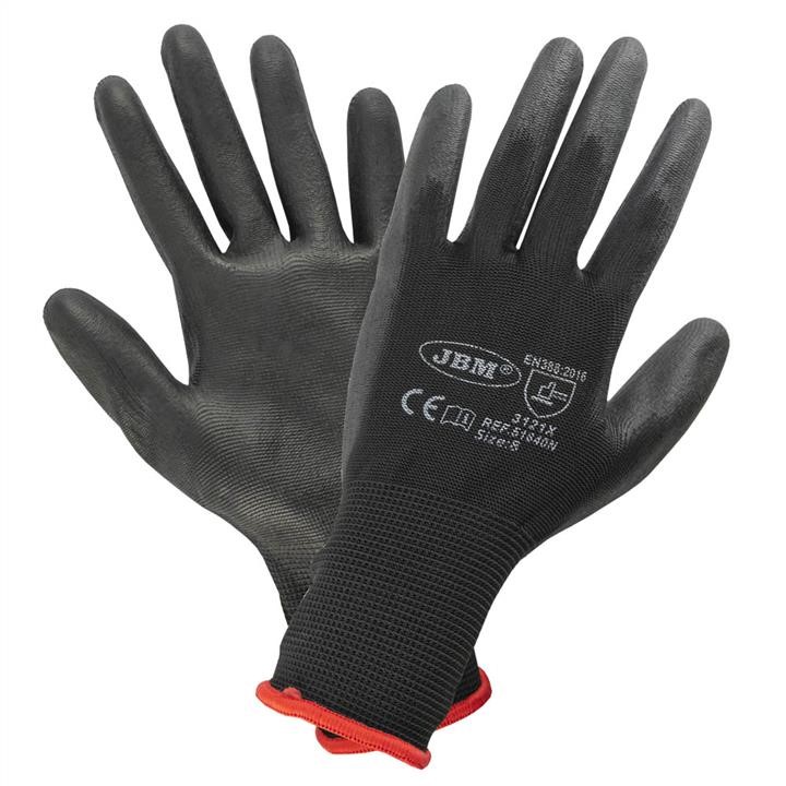 JBM 51640N Gloves with polyurethane palm coating S (T.8) 51640N
