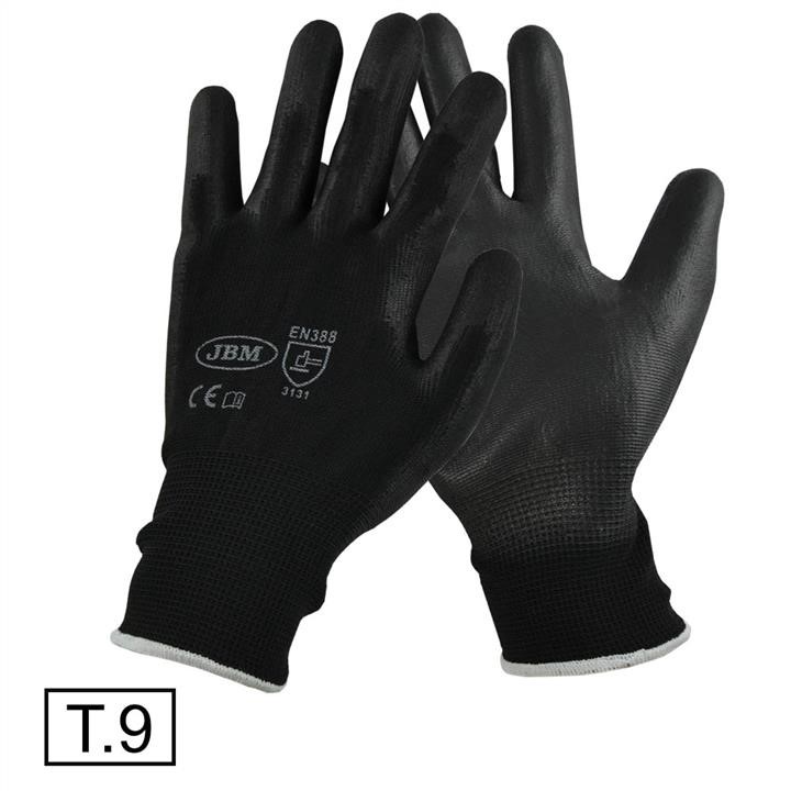 JBM 51642N Gloves with polyurethane palm coating M (T.9) 51642N