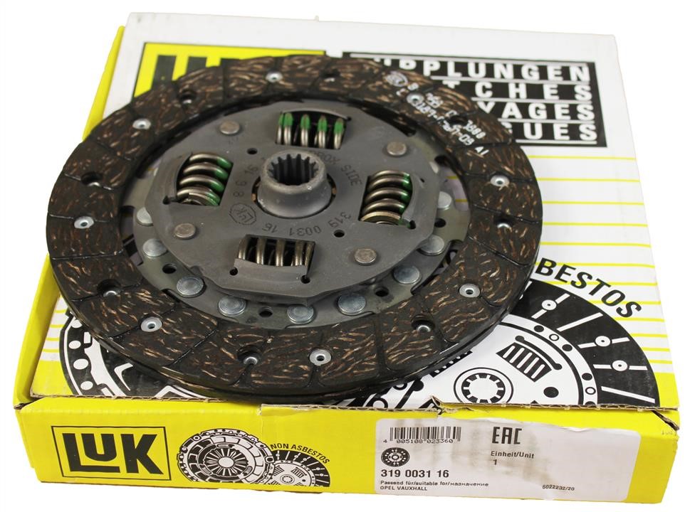 Clutch disc Luk 319 0031 16