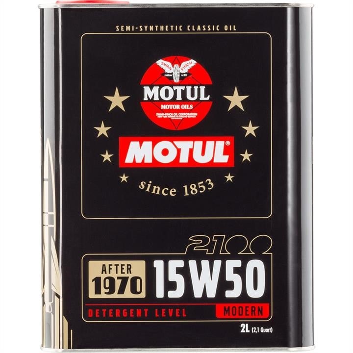 Motul 104512 Engine oil Motul Classic 2100 After 1970 15W-50, 2L 104512