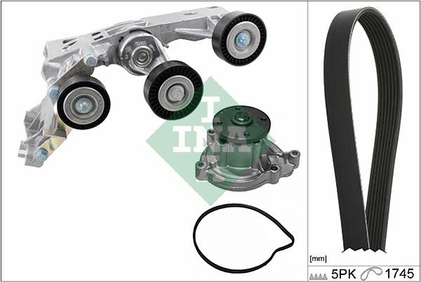 INA 529 0148 30 DRIVE BELT KIT, WITH WATER PUMP 529014830