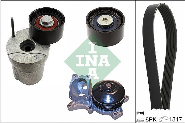 INA 529 0370 30 DRIVE BELT KIT, WITH WATER PUMP 529037030