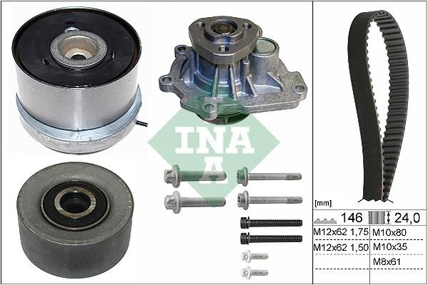 INA 530 0724 30 TIMING BELT KIT WITH WATER PUMP 530072430
