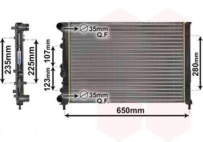 Engine radiator Alfa Romeo 147: 01002144 Van Wezel Engine cooling radiator