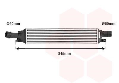 Van Wezel 03004358 Intercooler, charger 03004358 03004358 Van Wezel Intercooler, charger