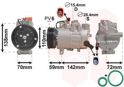 Van Wezel 0300K411 Compressor, air conditioning 0300K411 0300K411 Van Wezel Compressor, air conditioning