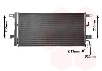 Air con condenser Audi A7 Sportback: 03015703 Van Wezel AC Condenser
