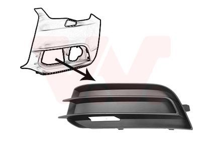 Radiator grille Audi A1: 0301591 Van Wezel Front bumper grille (plug) left