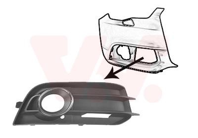 Radiator grill Audi A1 Sportback: 0301594 Van Wezel Front bumper grille (plug) right