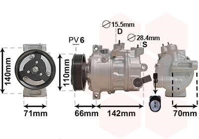 Van Wezel 0301K703 Compressor, air conditioning 0301K703 0301K703 Van Wezel Compressor, air conditioning