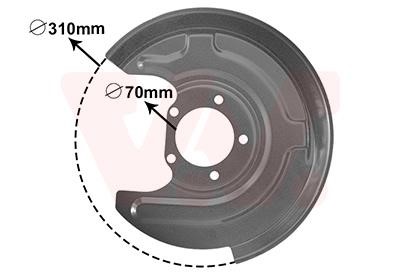Brake dust shield Audi A6: 0315373 Van Wezel Brake dust shield