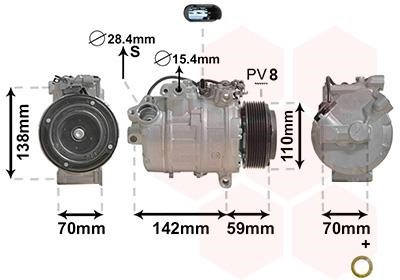 Air con compressor BMW 7 series: 0600K418 Van Wezel Compressor, air conditioning